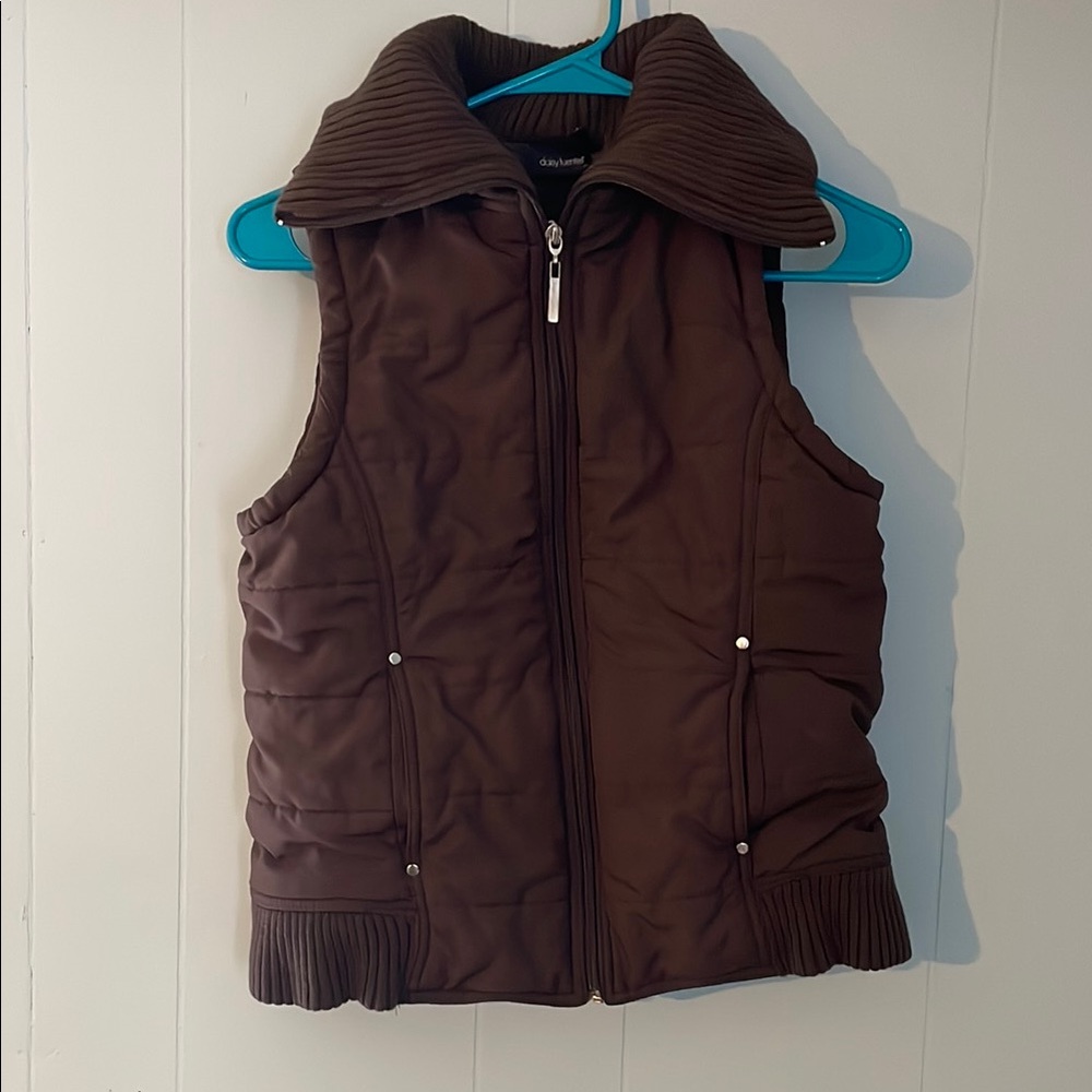 Chocolate Brown Quilted Vest